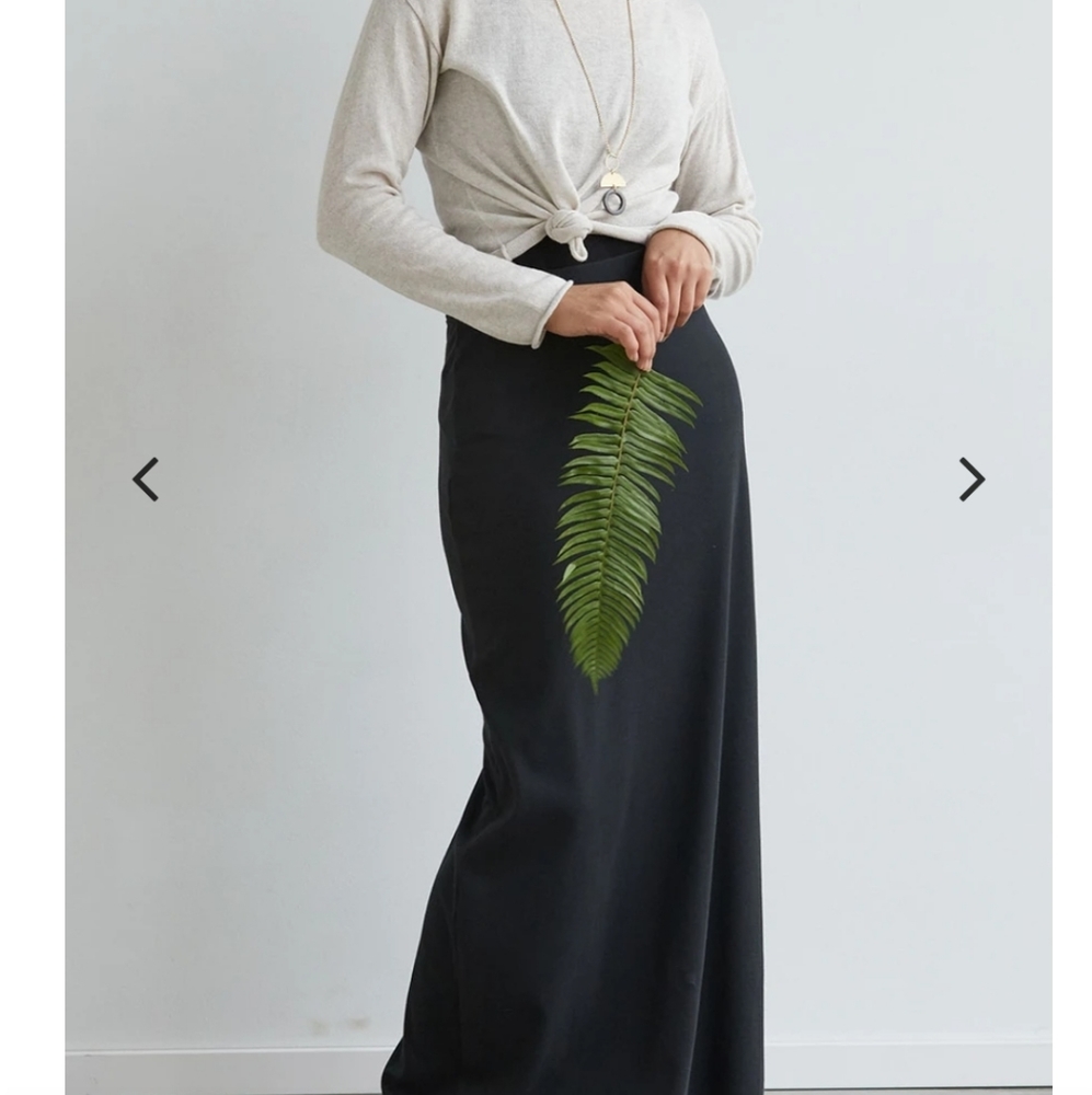 Fair Indigo Black Organic Cotton Maxi Skirt